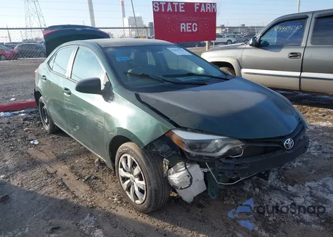 2014 Toyota Corolla Le from USA, damaged, VIN 2T1BURHEXEC000957